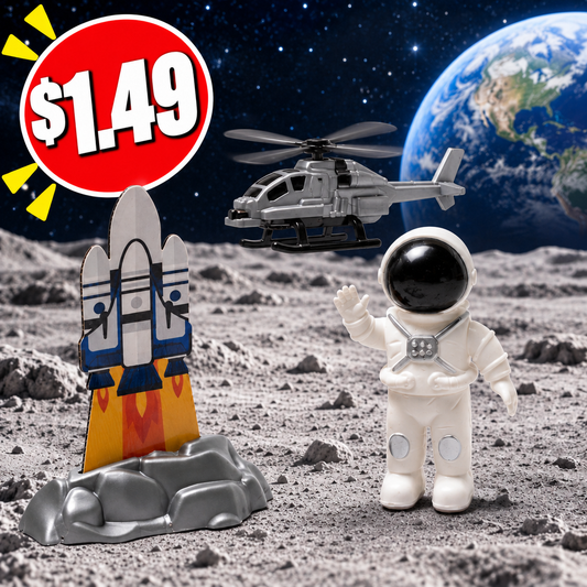 NASA Astronaut Play Set (12 Pack) 3-Piece Set - Official Toy $1.49 Per Set