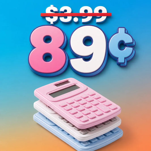 Pocket Calculators (20 Pack) - Assorted Colors - $.89 Each