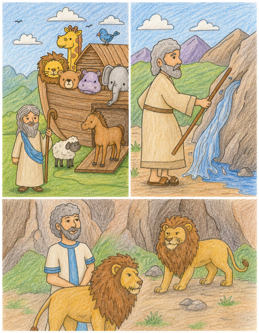Coloring Books - My Bible Story  - 50 Designs (10 Pack) - $0.95 Each