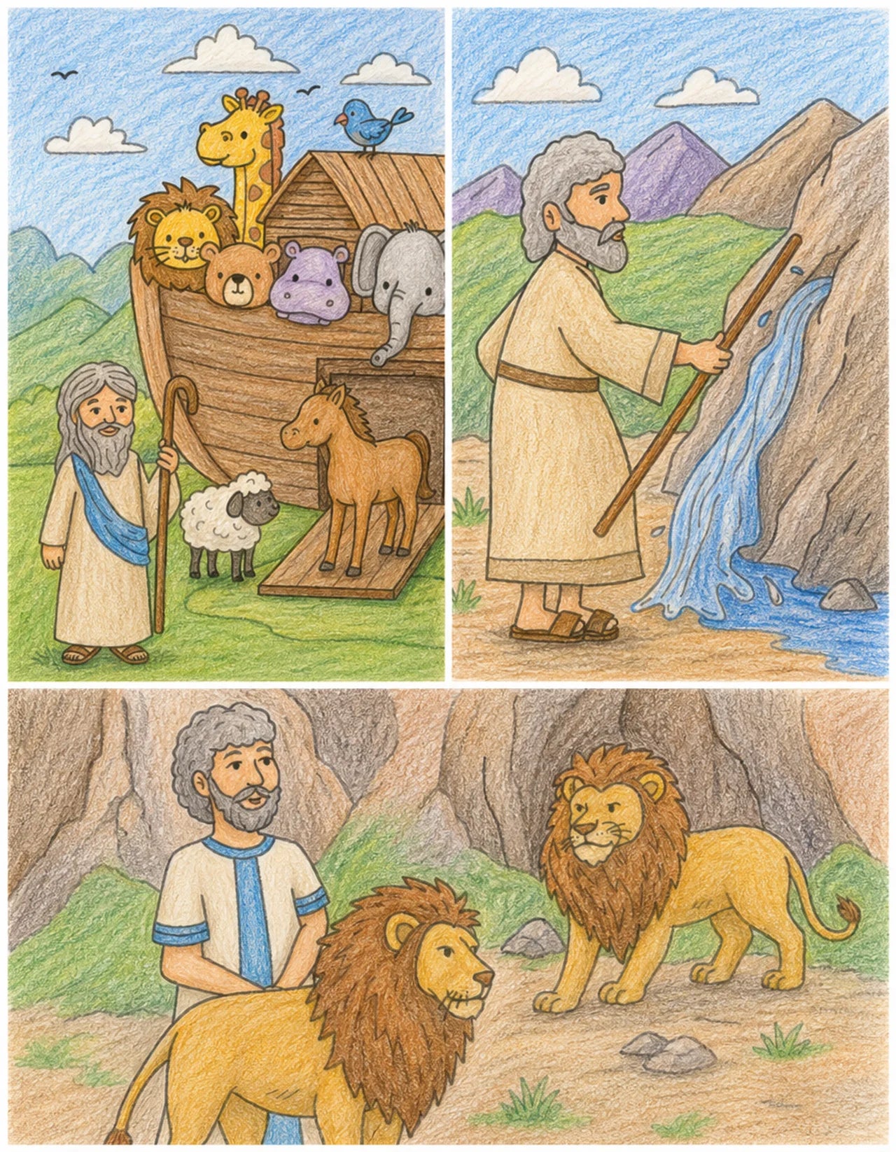 Coloring Books - My Bible Story  - 50 Designs (10 Pack) - $0.95 Each