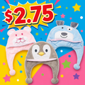 Animal Warm Kids Hats (12 Pack) Four Assorted Designs, $2.75 Each
