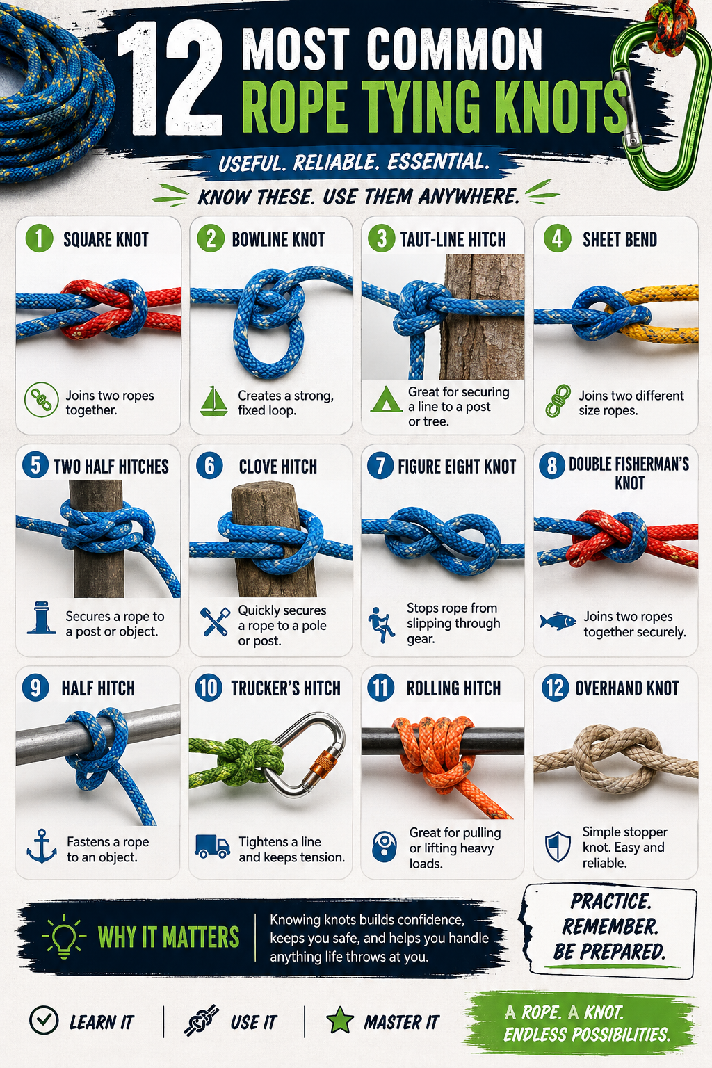 Utility Rope 82 Feet (48 Pack) Compact Gift with Unlimited Uses! $0.85 Each