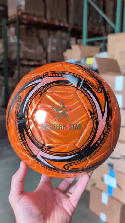 *CLEARANCE* Match Grade Soccer Ball (5 Pack) - Holo Laser Shell - With Pump - $6.99 Each