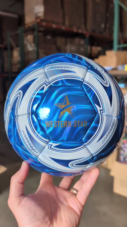 *CLEARANCE* Match Grade Soccer Ball (5 Pack) - Holo Laser Shell - With Pump - $6.99 Each