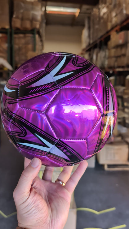 *CLEARANCE* Match Grade Soccer Ball (5 Pack) - Holo Laser Shell - With Pump - $6.99 Each