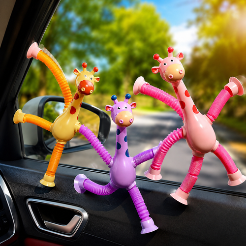 Extendable Giraffe Pop Tube Toys – Pop, Stretch & Bend Sensory Toys (20 Pack) - 75¢ Each