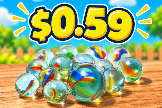 Marbles With Shooter - 15 Marbles Per Pack, Large Shooter Marble in Each Pack $0.59 Each (20 Pack)