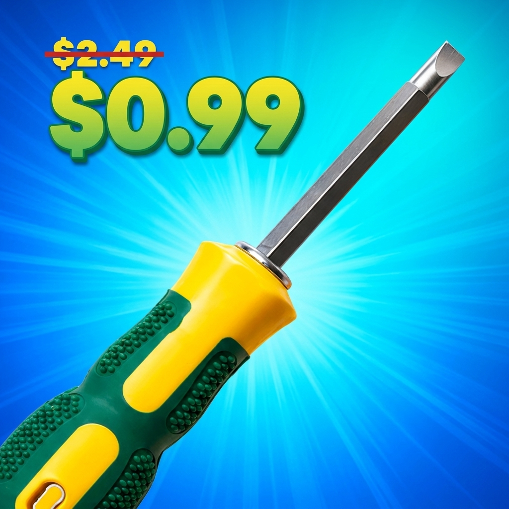 2-in-1 Screwdrivers (24 Pack) W/ Reversible Head- $.99 Each