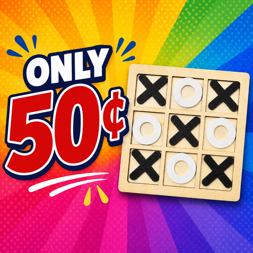Tic Tac Toe Board (20 Pack) - Multiple Colors - Classic Wood Game - $0.50 Each (Est. In Stock 9/15)