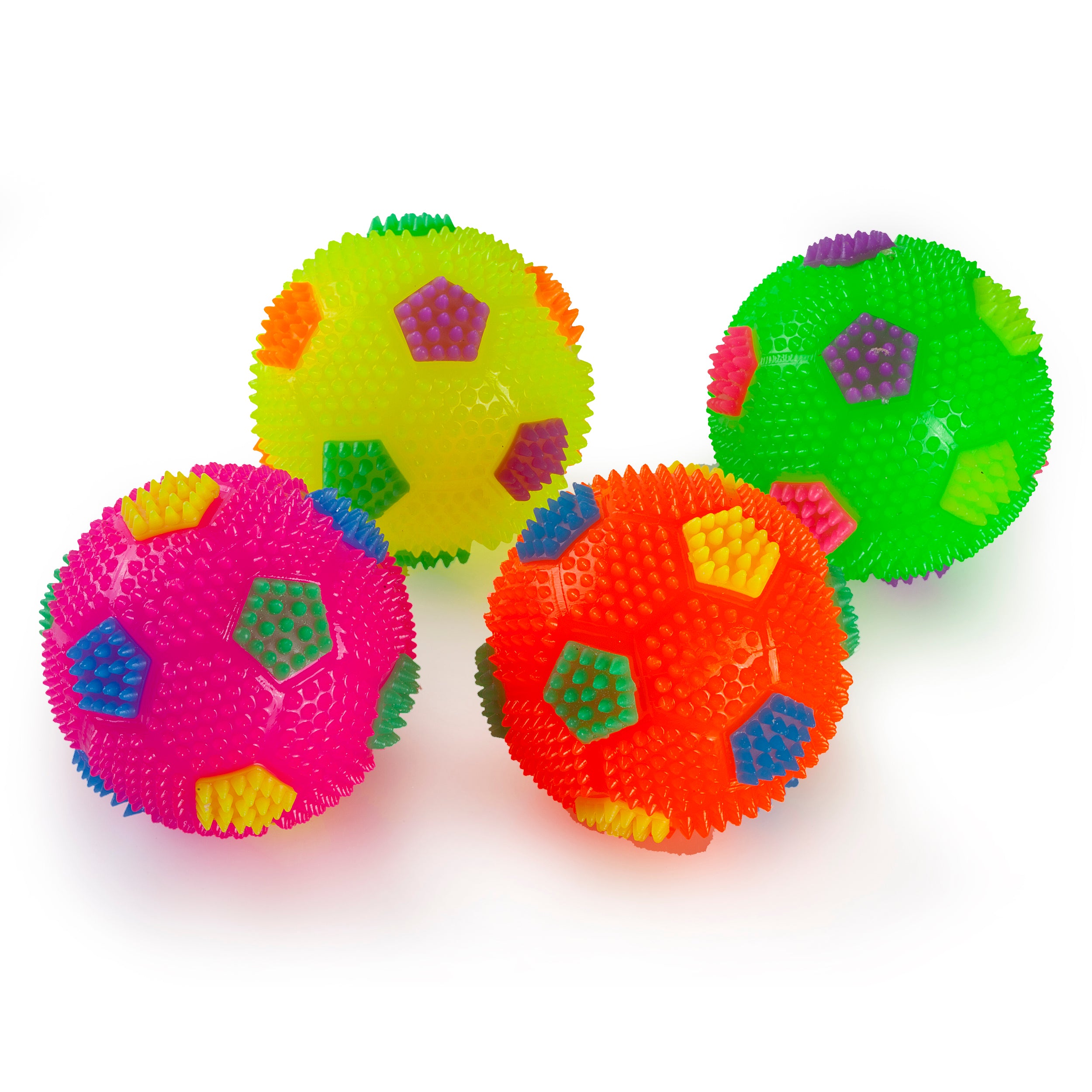 Soccer Toys - 2" Light up Miniature Toy Soccer Balls Assorted Colors
