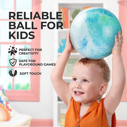 Polka Dot Play Balls 9" (10 Pack) - Inflatable Bouncing Play Balls for Kid