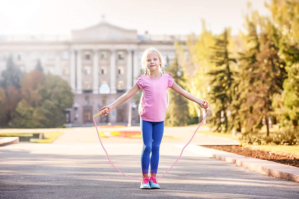 Jump Ropes Multi-Colored Roped with Wood Grips (10 Pack)  - $0.69 Each  (Estimated In Stock Date 8/31